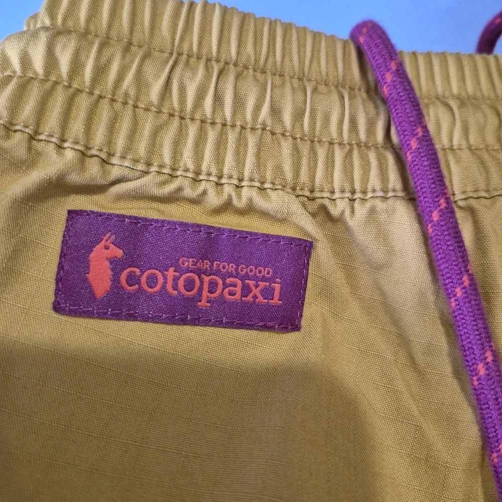 Cotopaxi Shorts Women Small Mustard Yellow Salto Ripstop Hiking Granola Girl